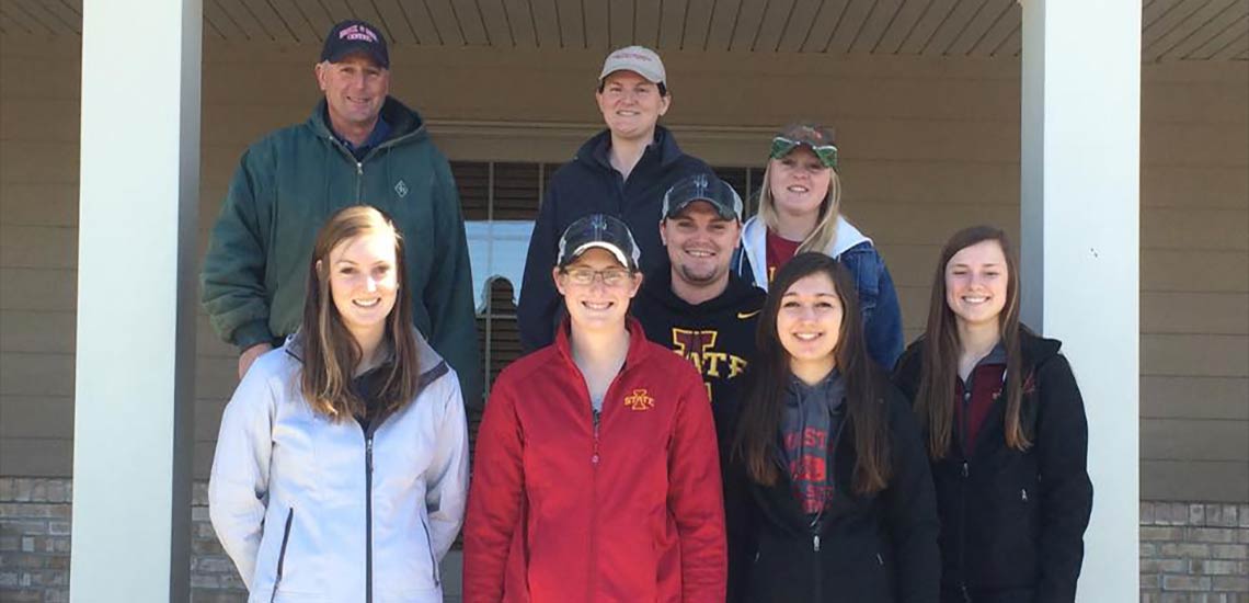 The Iowa State Beef Club tour. The group was able to view the herd as well as see CIDRs being placed into cows for breeding.