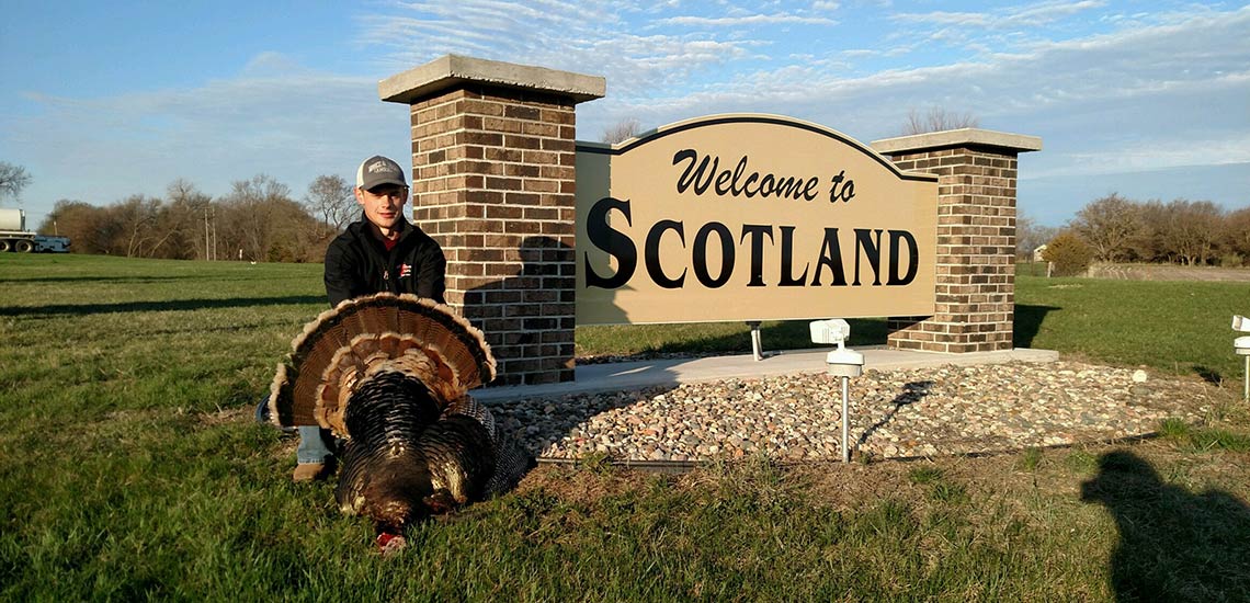 Chase with his turkey he shot in 2016.